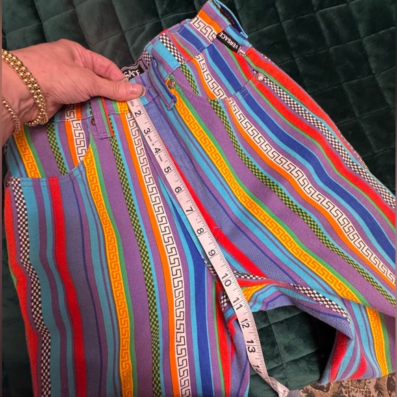 Vintage Versace Jeans Couture Made in Italy Striped Medusa Denim 27 - Picture 12 of 13